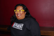 Load image into Gallery viewer, The Independent - Black Crew Neck Sweatshirt, heavy duty & appliqué classic logo