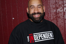 Load image into Gallery viewer, The Independent - Black Crew Neck Sweatshirt, heavy duty & appliqué classic logo