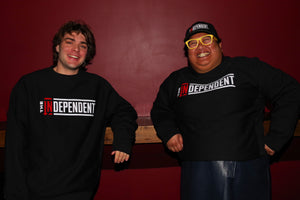 The Independent - Black Crew Neck Sweatshirt, heavy duty & appliqué classic logo